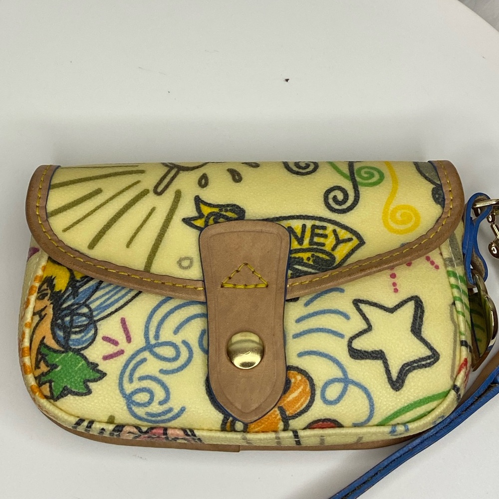 Dooney & Bourke Retired Disney Print Canvas/Leather Wristlet